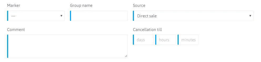 Create group booking