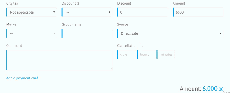 Create group booking