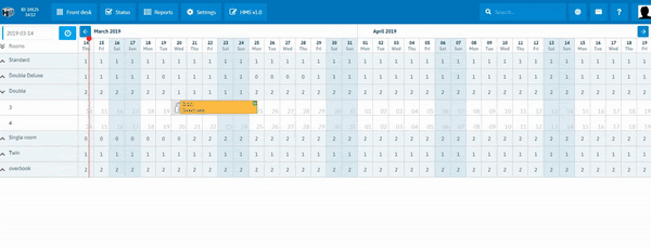 Cancellation of a reservation
